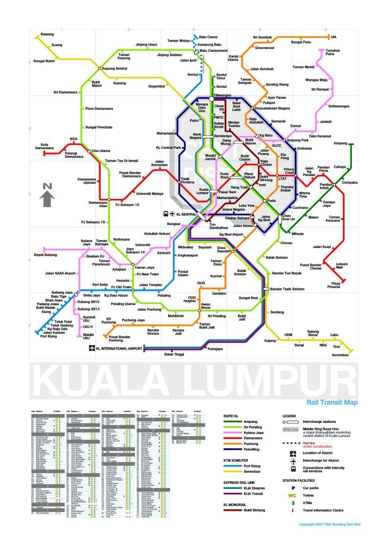mrt ਲਾਈਨ 3 ਰਸਤਾ ਦਾ ਨਕਸ਼ਾ, ਮਲੇਸ਼ੀਆ