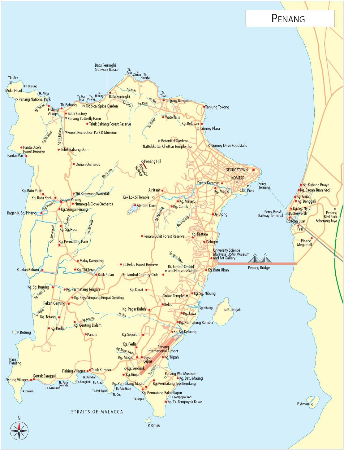 ਨਕਸ਼ਾ pulau pinang ਮਲੇਸ਼ੀਆ
